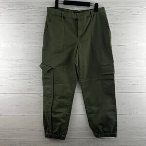 Express NWT Olive Green Cargo Jogger Canvas Pants Size 12